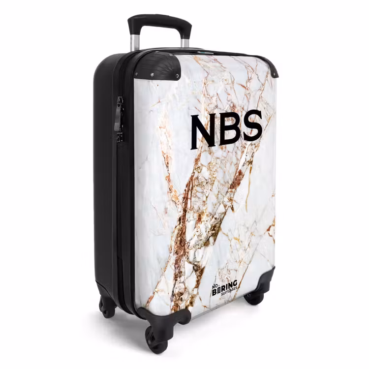 Suitcase - White marble with golden veins — 4