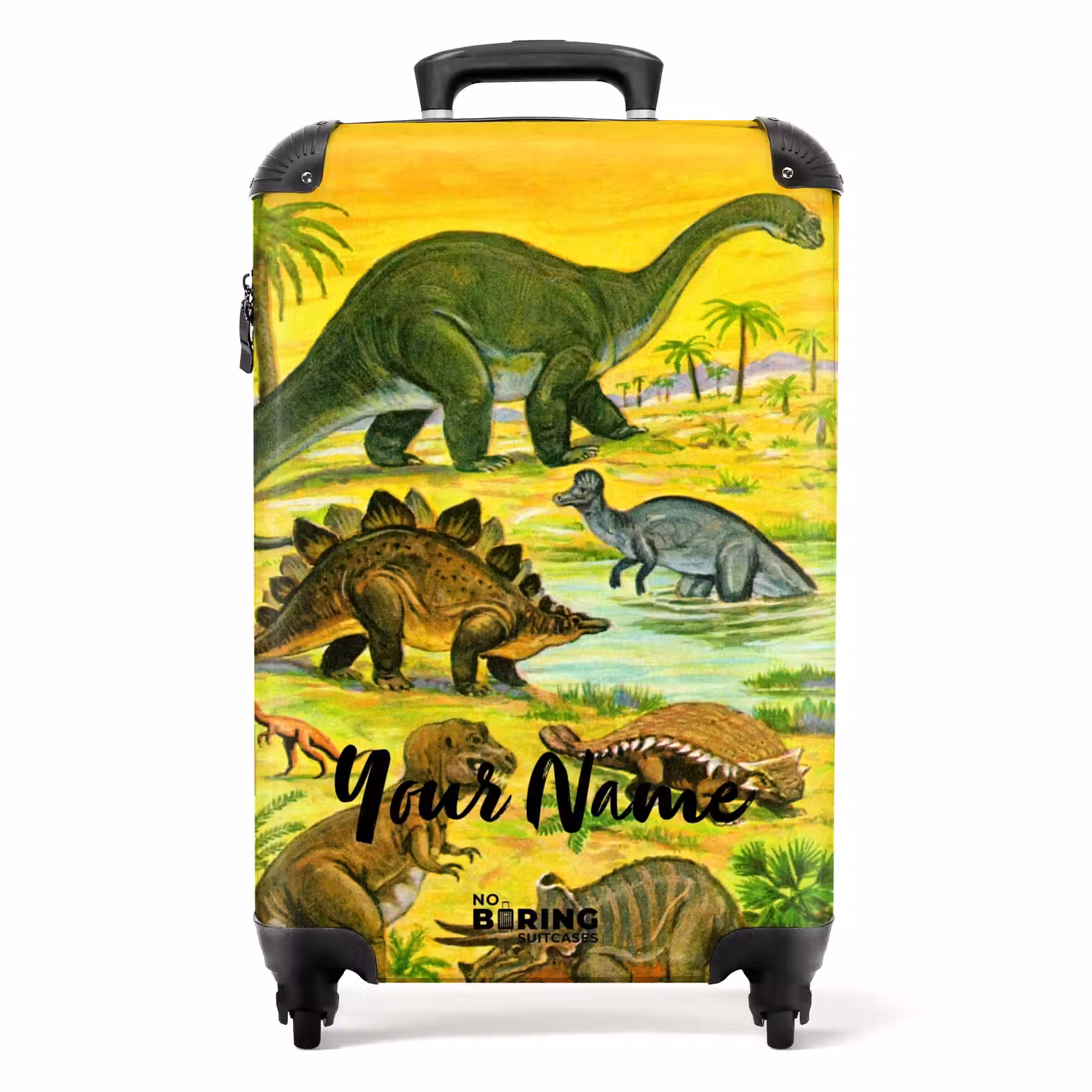 Suitcase with name - Dinosaur in Dinosaurland — 1