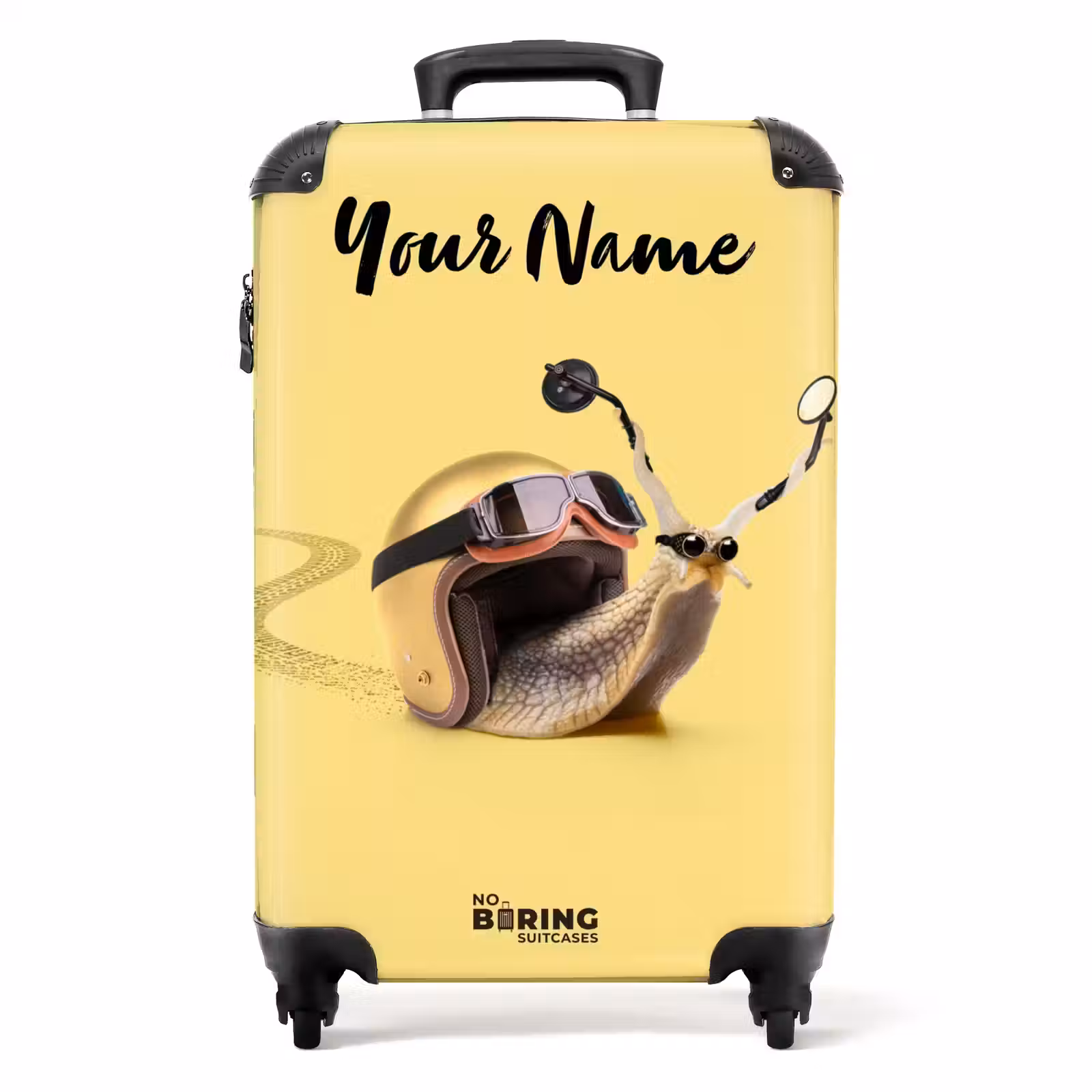 Suitcase with name - Escar-Go - Yellow — 1