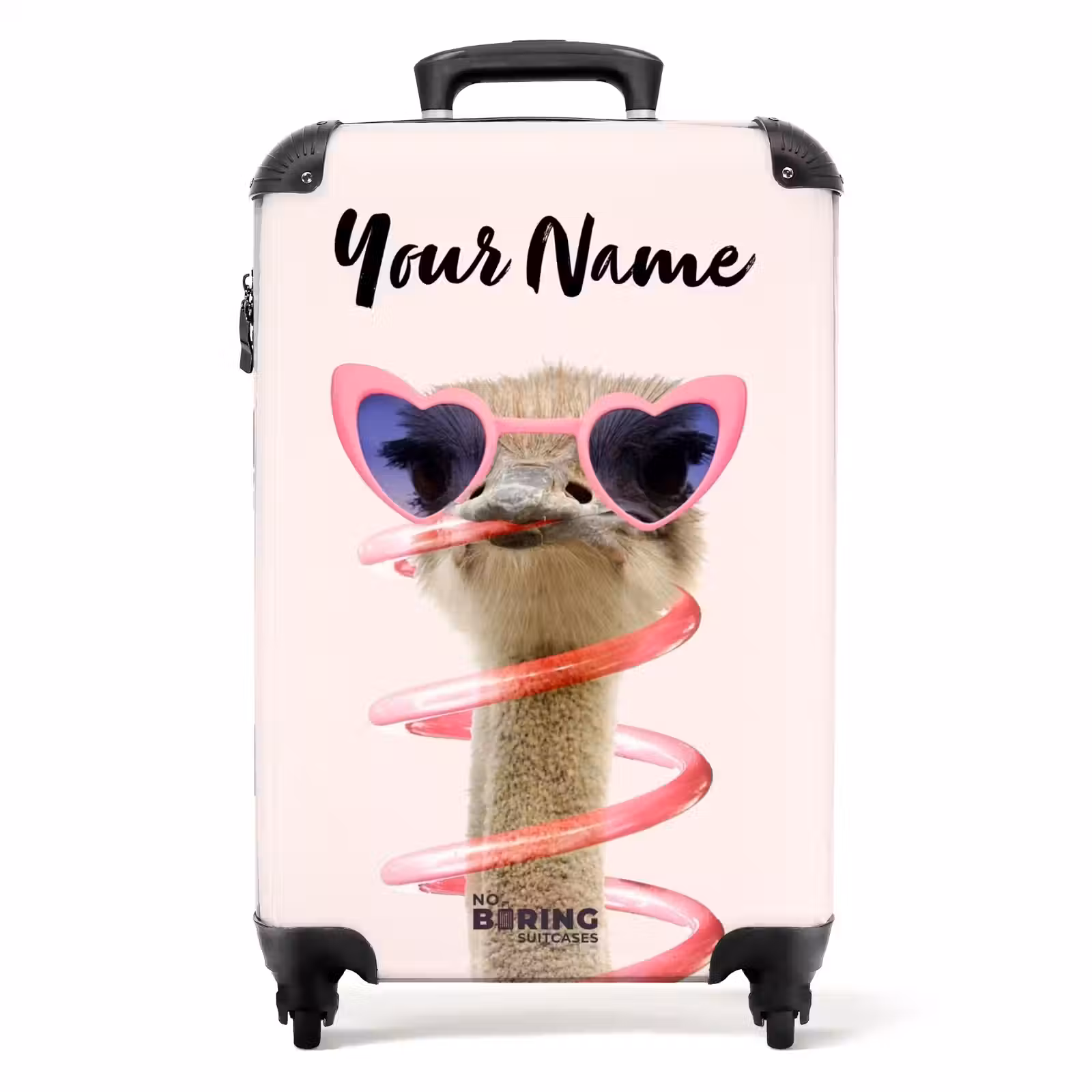 Suitcase with name - Sierk Ostrich Pink — 1