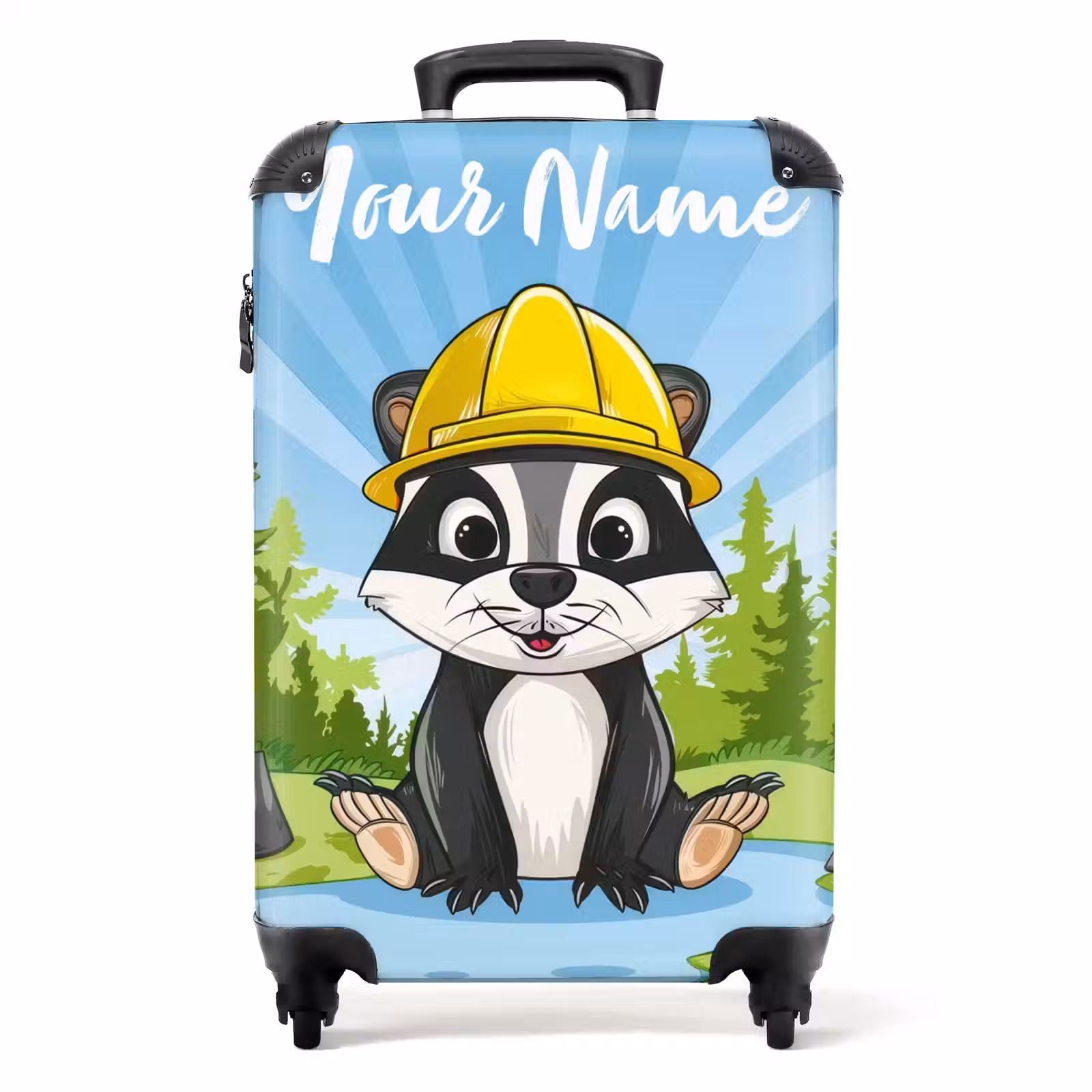 Suitcase with name - Wally work bear — 1