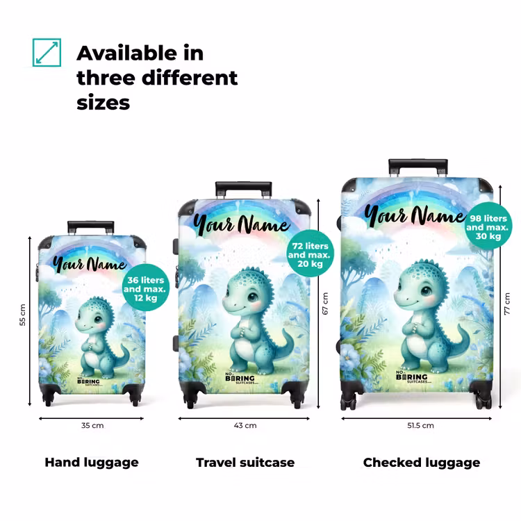 Suitcase with name - Daantje Dino — 3