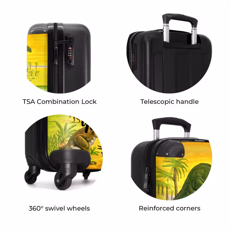 Suitcase with name - Dinosaur in Dinosaurland — 8