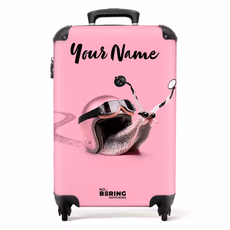 Suitcase with name - Escar-Go - Pink — 1