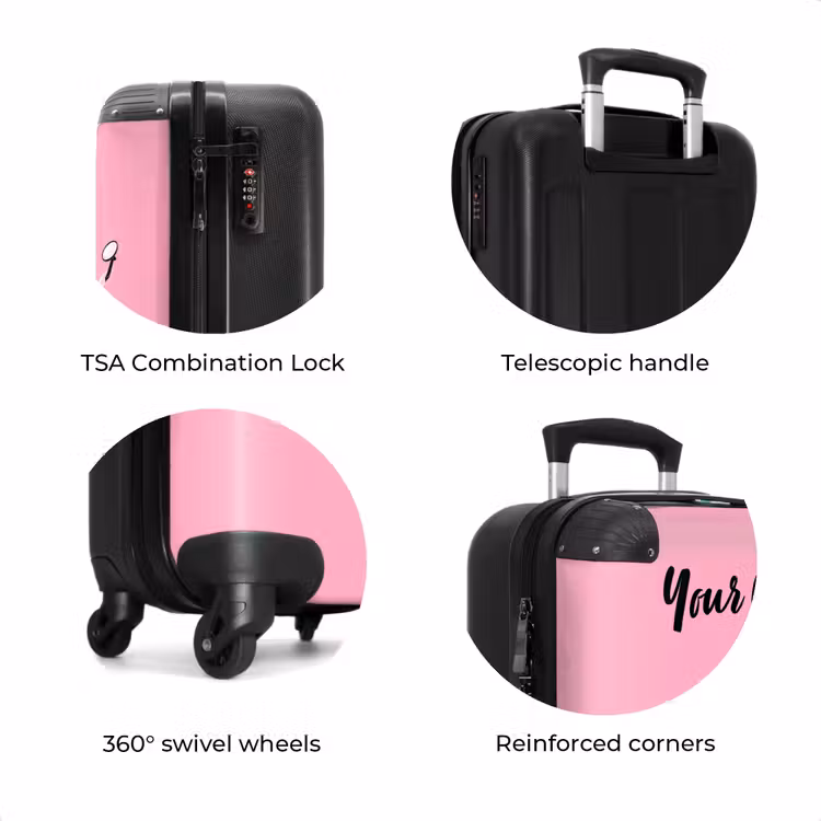 Suitcase with name - Escar-Go - Pink — 8