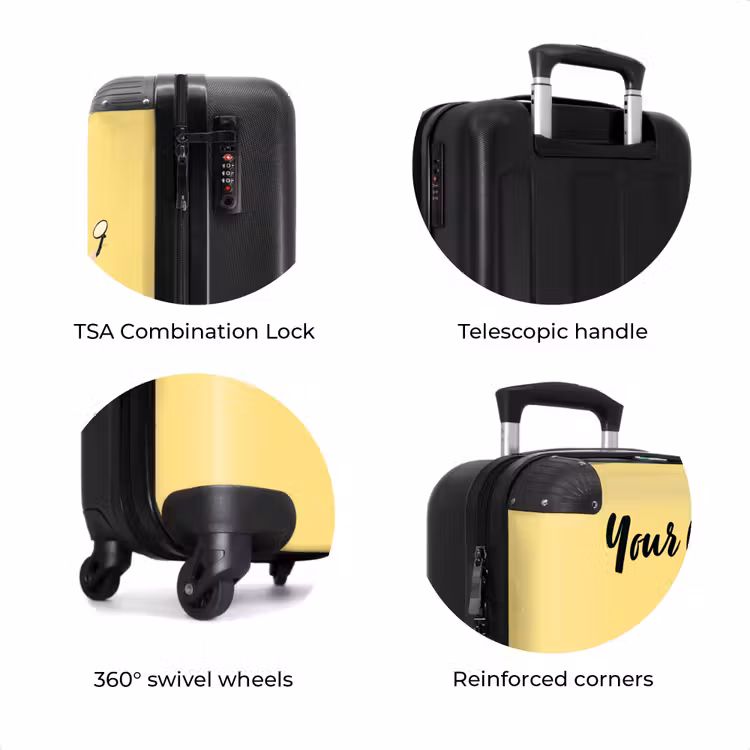 Suitcase with name - Escar-Go - Yellow — 8