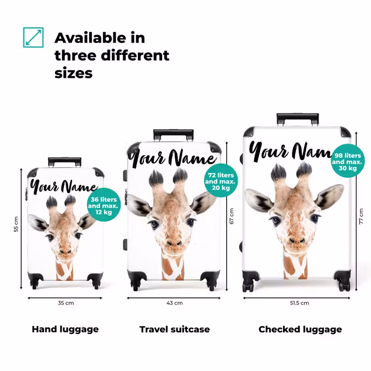 Suitcase with name - Gerrie Giraffe — 3