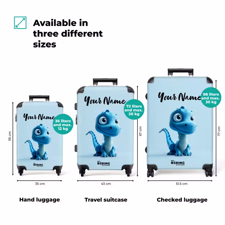 Suitcase with name - Happy Bronto — 3