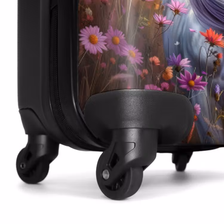Suitcase with name - Lavender spring horn — 7