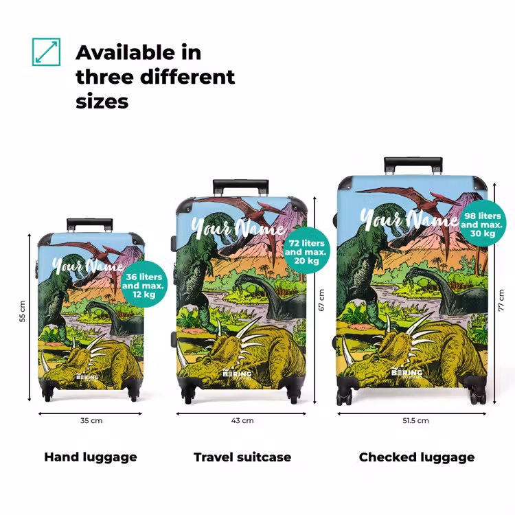 Suitcase with name - Party in Dinosaur Land — 3