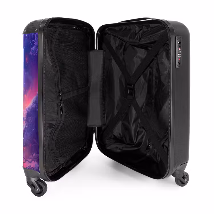 Suitcase with name - Purple Unicorn in Magical Environment — 5