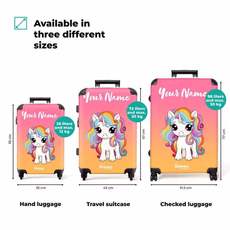 Suitcase with name - Rainbow Rock — 3