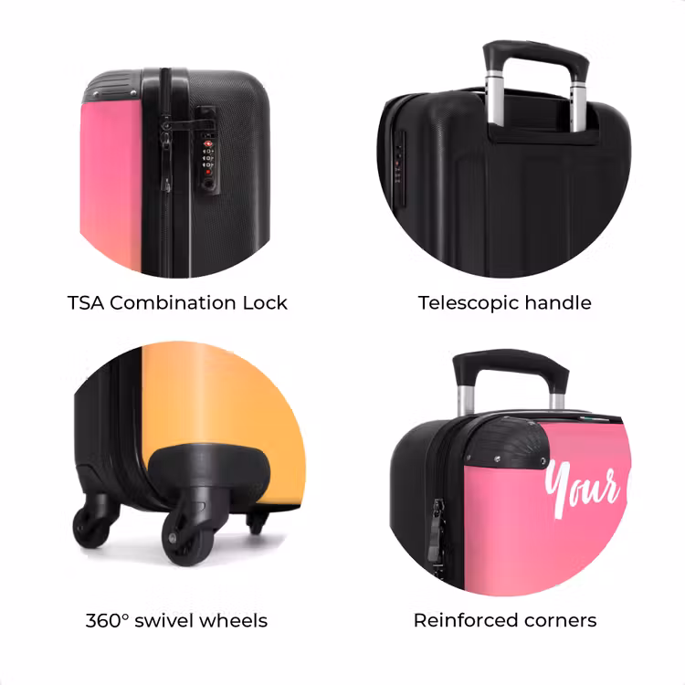 Suitcase with name - Rainbow Rock — 8