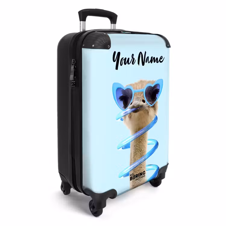 Suitcase with name - Sierk Ostrich Blue — 2