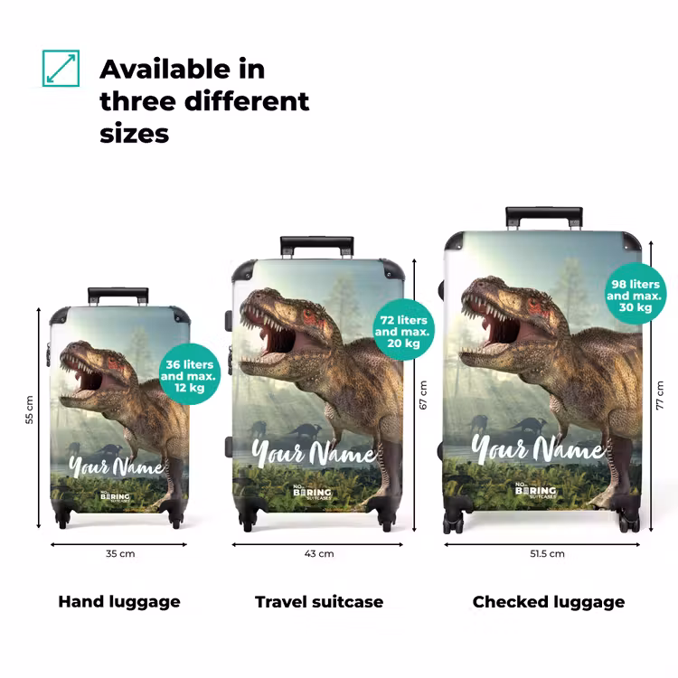 Suitcase with name - Thijs Tyrannosaurus — 3