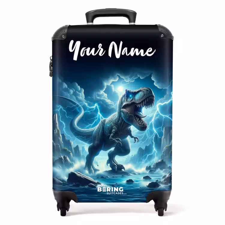 Suitcase with name - Thunderclap dino — 1