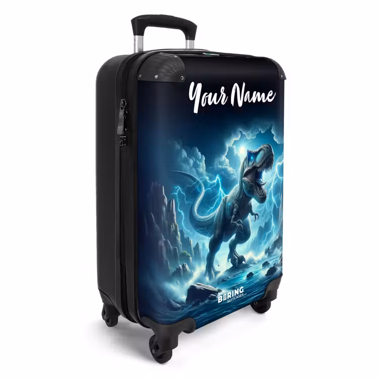Suitcase with name - Thunderclap dino — 2
