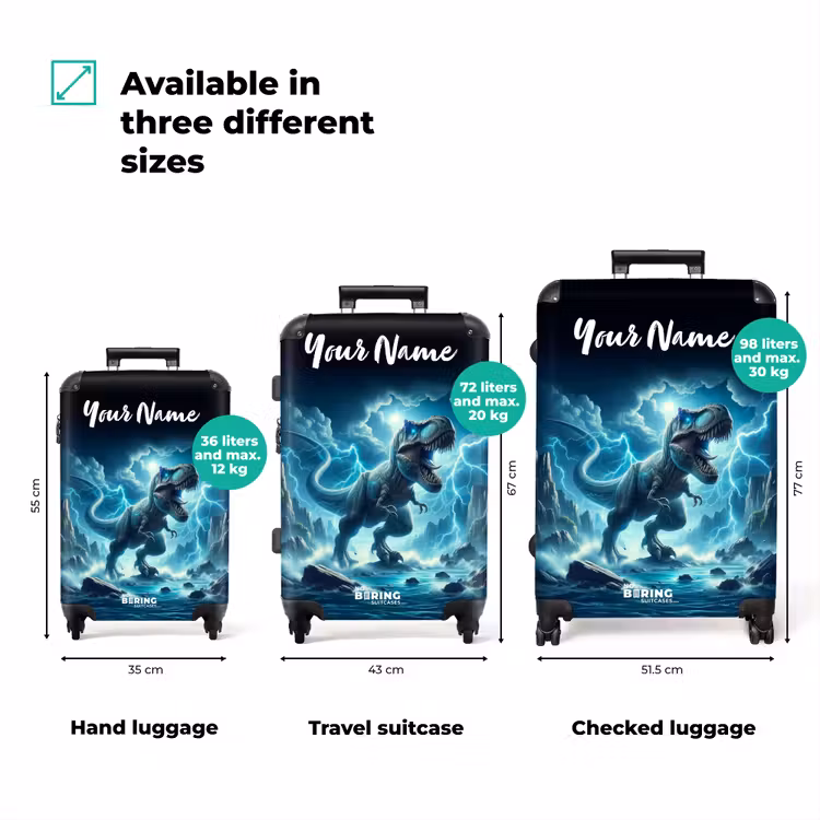 Suitcase with name - Thunderclap dino — 3