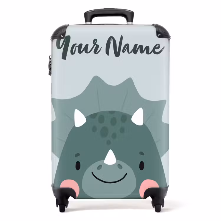Suitcase with name - Tigo triceratops — 1