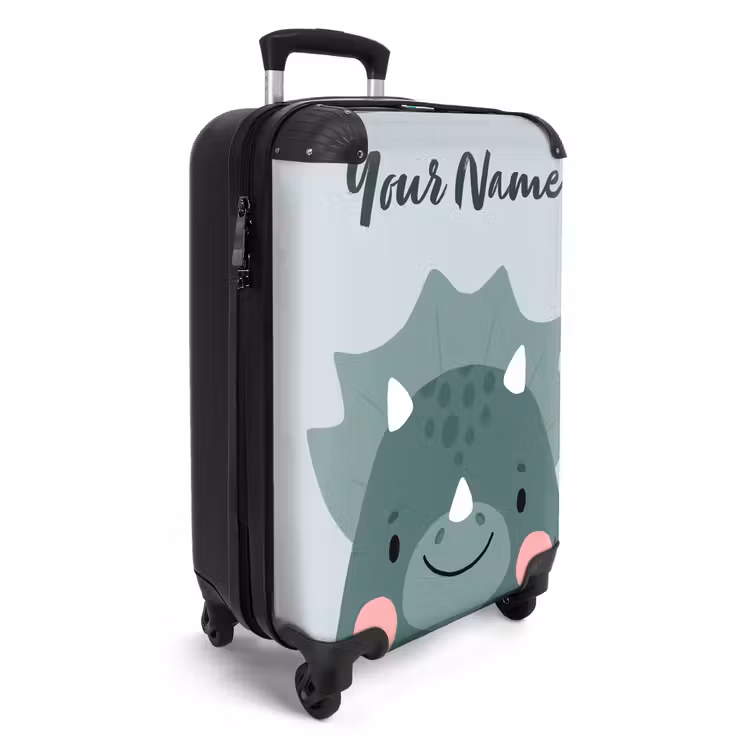 Suitcase with name - Tigo triceratops — 2