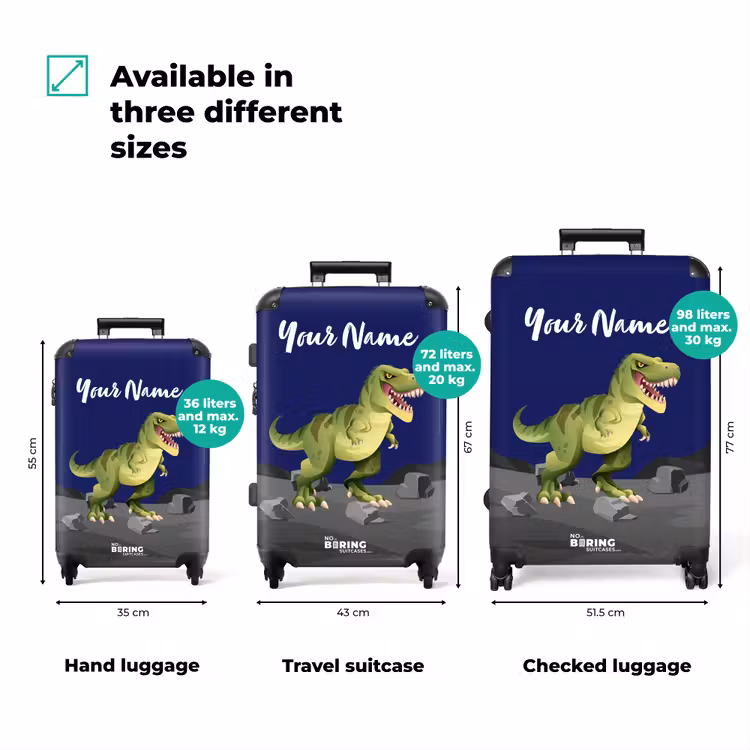 Suitcase with name - Tjibbe T-Rex — 3