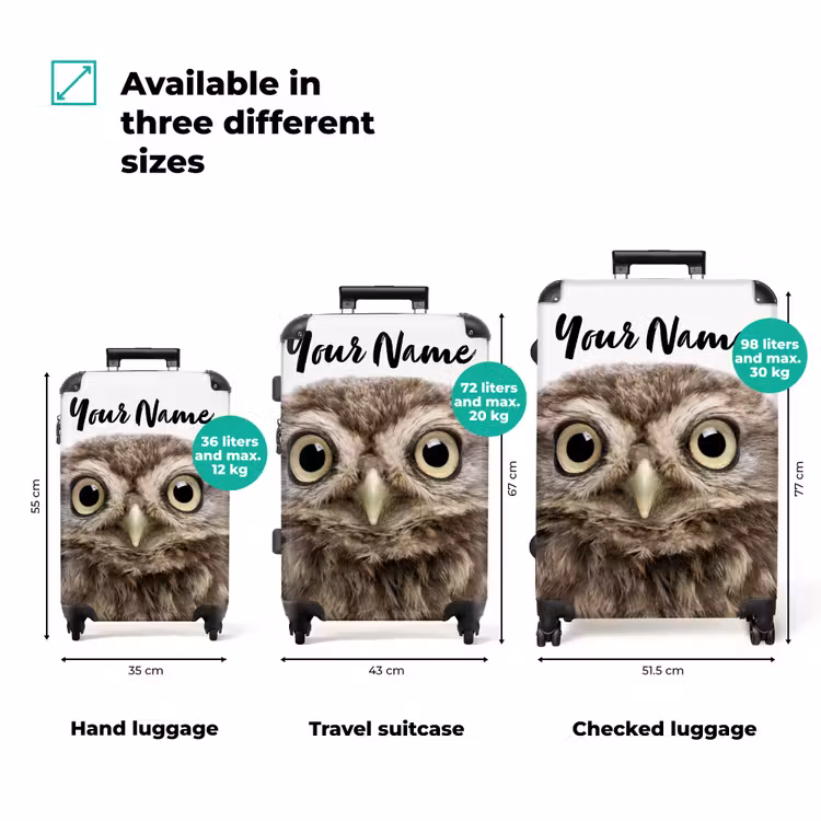 Suitcase with name - Ulke Owl — 3