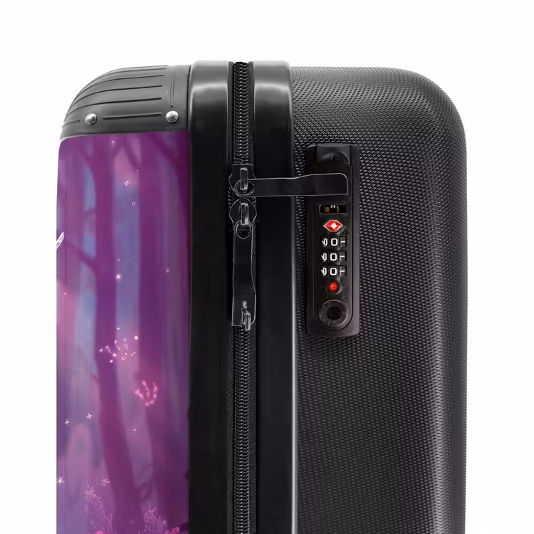Suitcase with name - Unicorn Surrounded by Purple Nature — 6