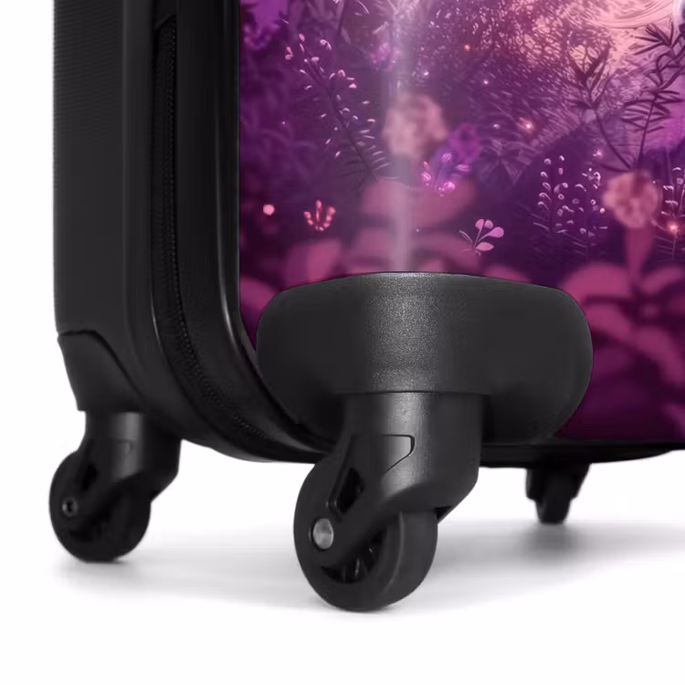 Suitcase with name - Unicorn Surrounded by Purple Nature — 7