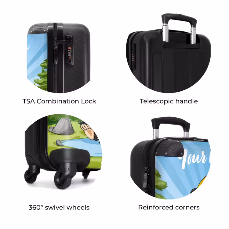Suitcase with name - Wally work bear — 8