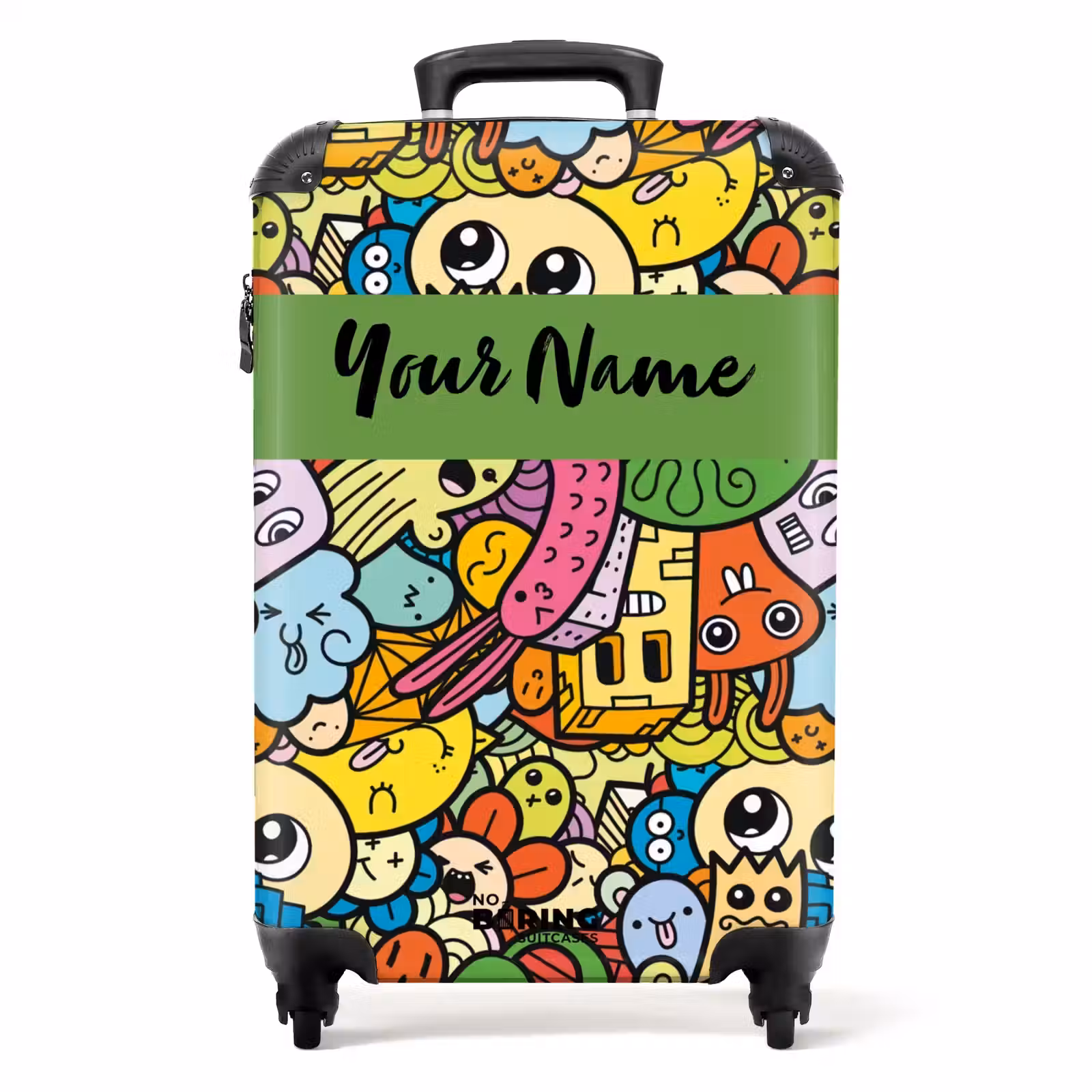 Suitcase with name - Cute Beasts in Town — 1