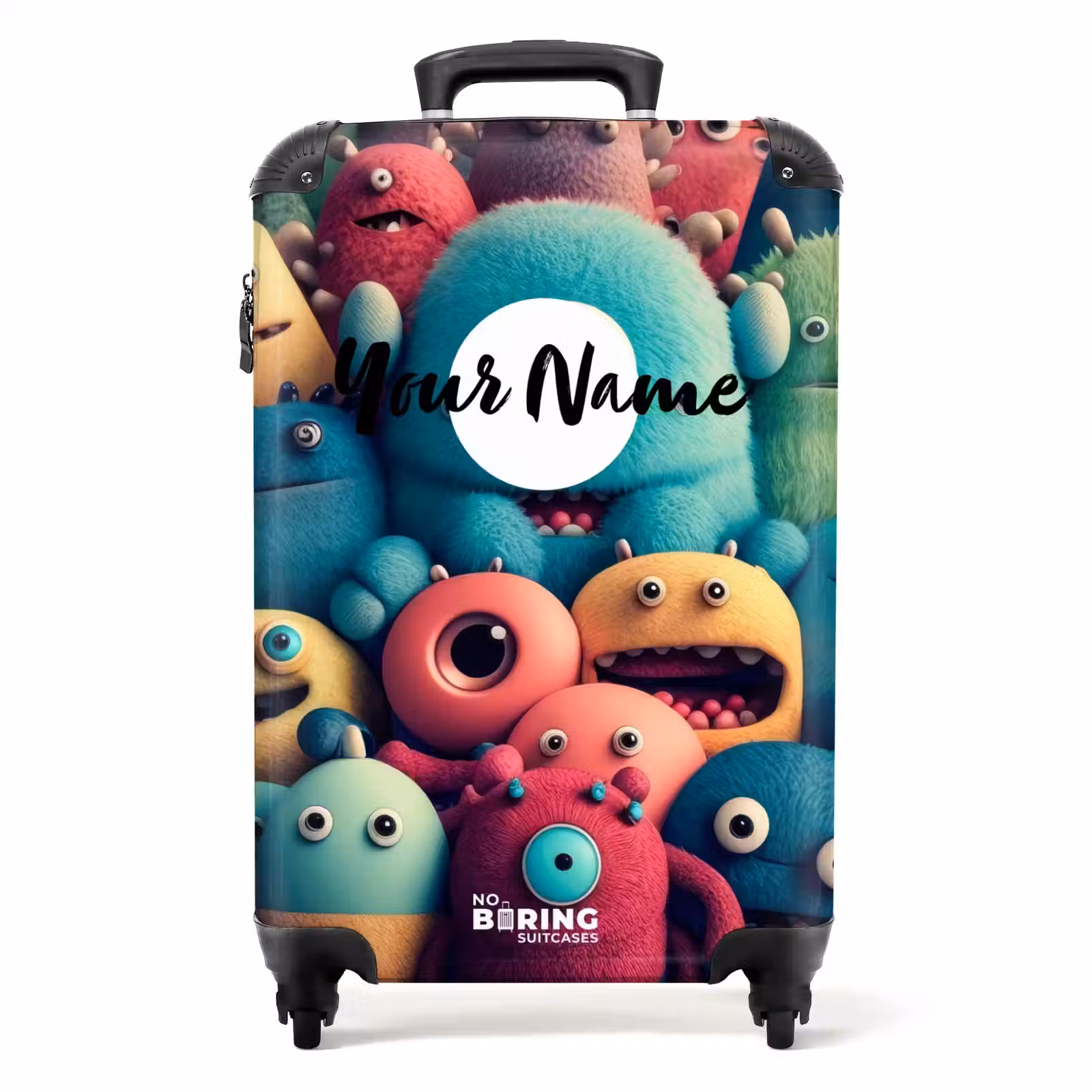 Suitcase with name - Monster Crowd — 1