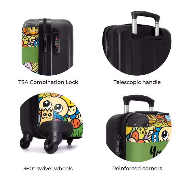 Suitcase with name - Cute Beasts in Town — 8