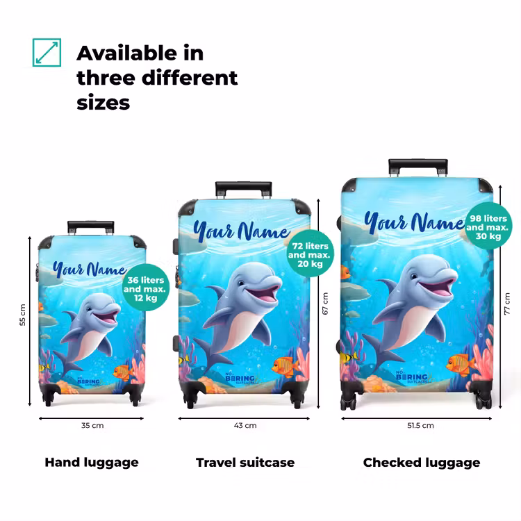 Suitcase with name - Dolphin Dolphin — 3