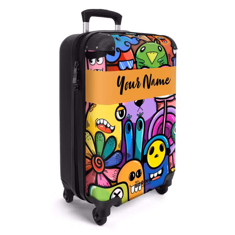 Suitcase with name - Funny Monster Gang — 2