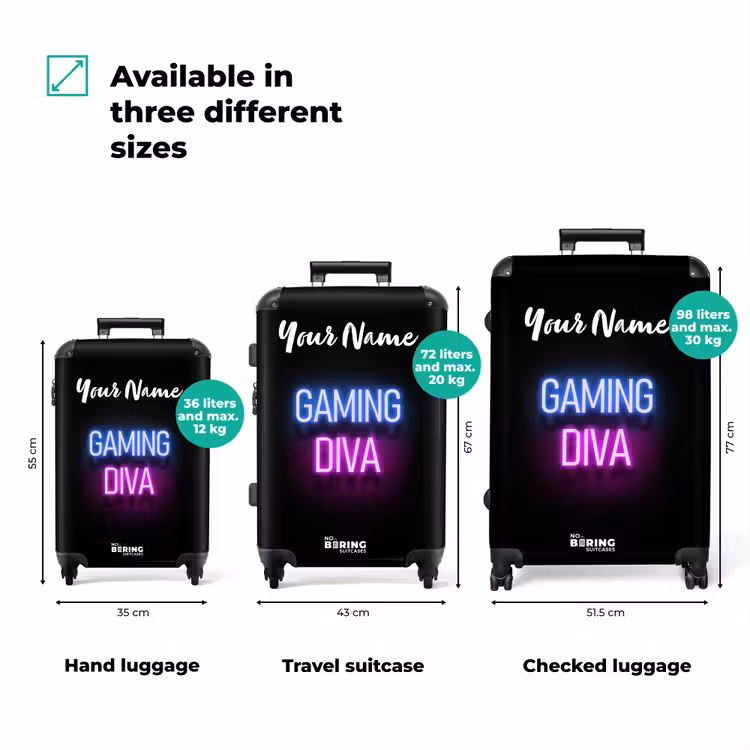 Suitcase with name - Gaming Diva — 3