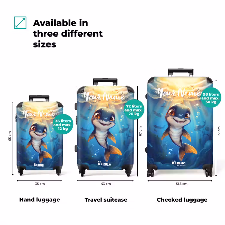 Suitcase with name - Harry shark — 3