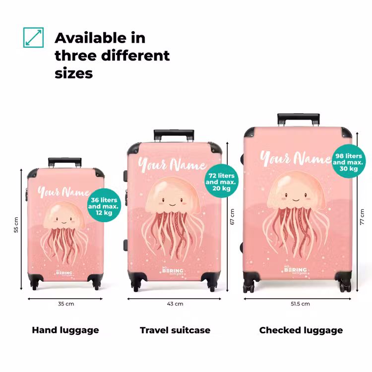 Suitcase with name - Klaske jellyfish — 3