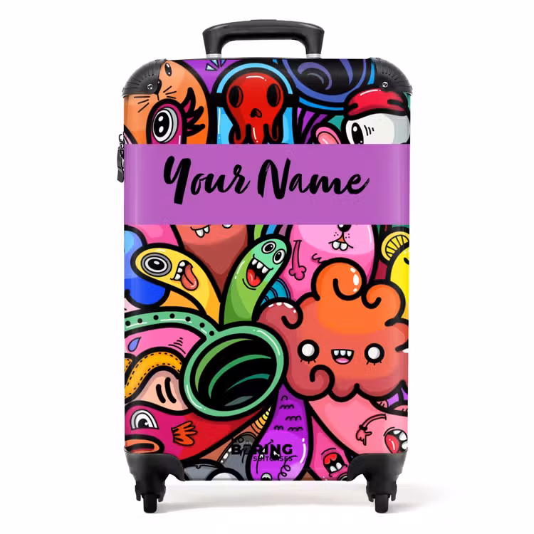 Suitcase with name - Merry Monster Chaos — 1