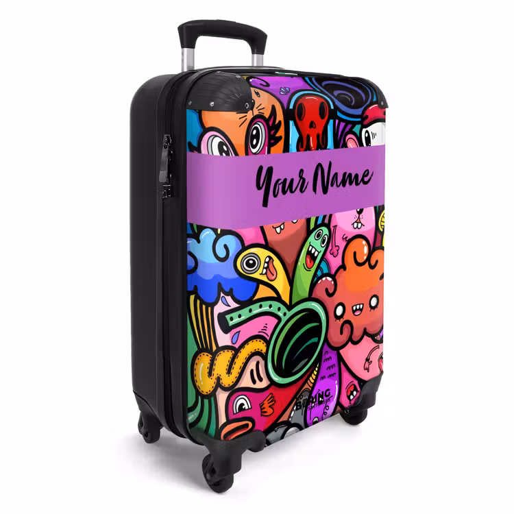 Suitcase with name - Merry Monster Chaos — 2