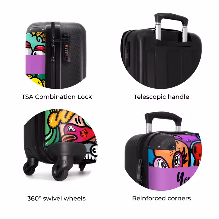 Suitcase with name - Merry Monster Chaos — 8