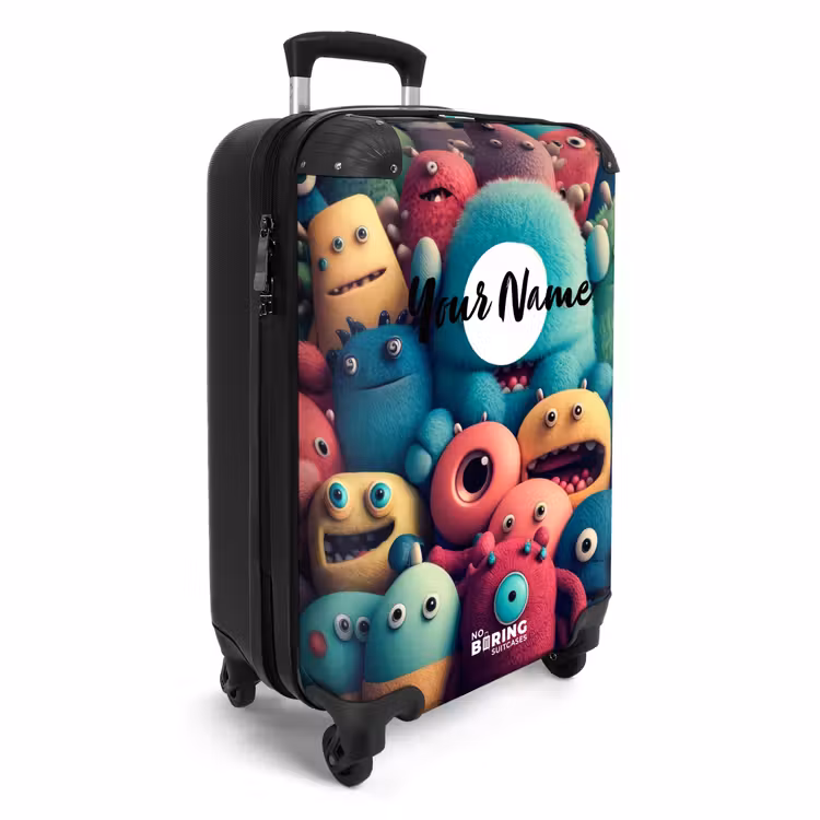 Suitcase with name - Monster Crowd — 2