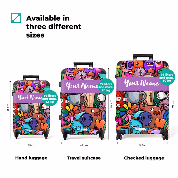 Suitcase with name - Monster Friends Fest — 3