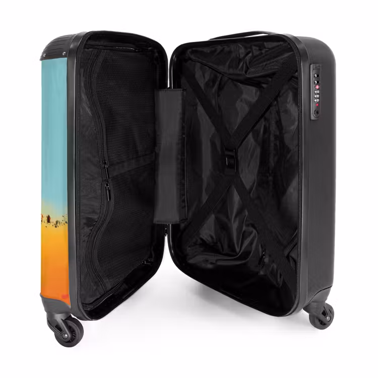 Suitcase with name - Monster Truck with Graffiti Print in the Sand — 5