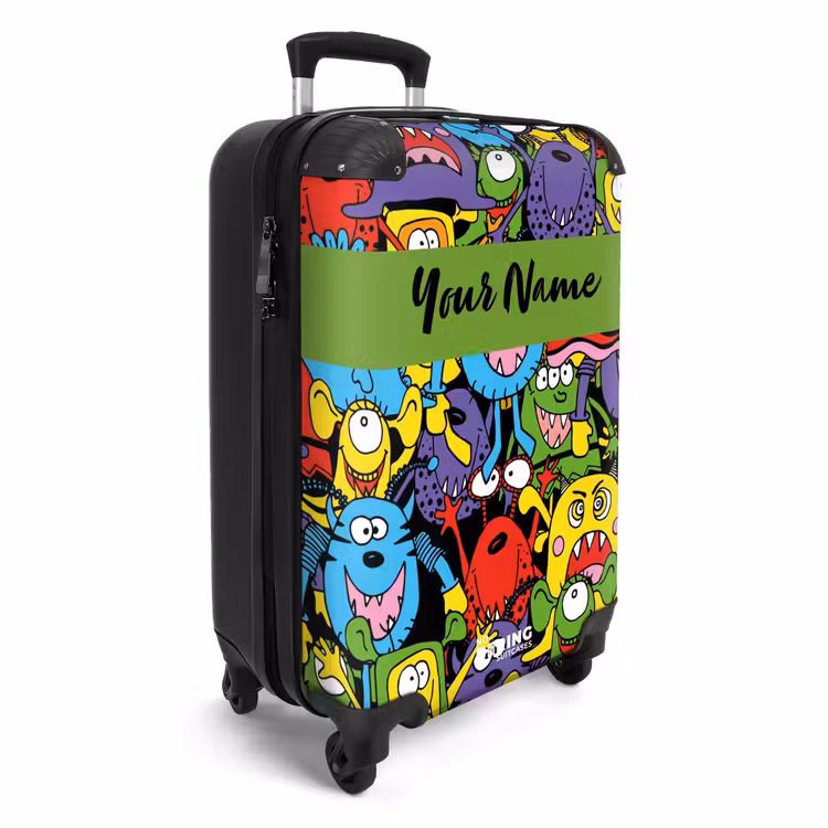 Suitcase with name - Monsters with Bright Colors — 2