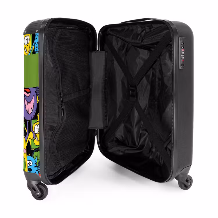 Suitcase with name - Monsters with Bright Colors — 5