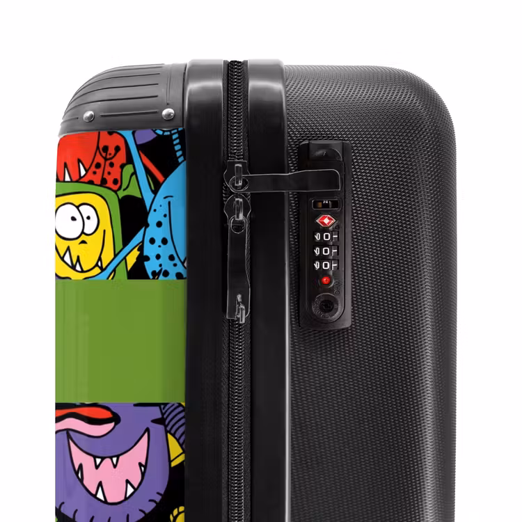Suitcase with name - Monsters with Bright Colors — 6