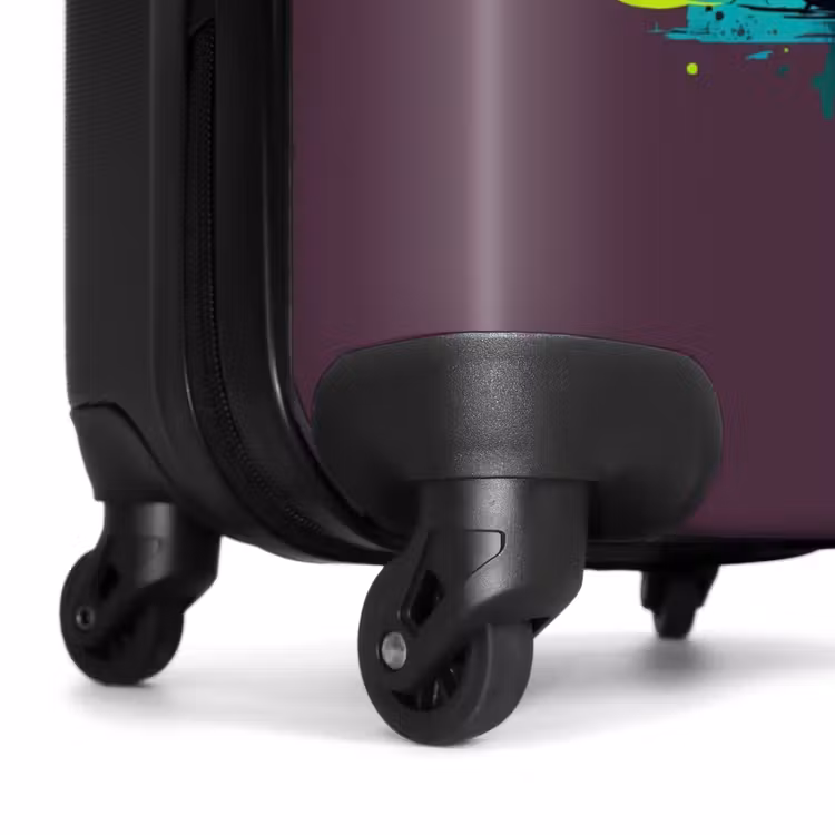 Suitcase with name - Neon Wheels — 7