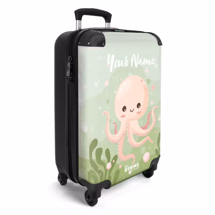 Suitcase with name - Olga octopus — 2
