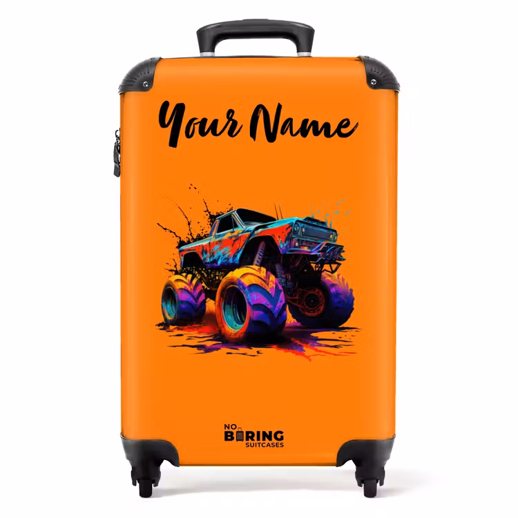 Suitcase with name - Rainbow Wheels — 1