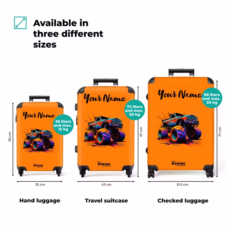 Suitcase with name - Rainbow Wheels — 3